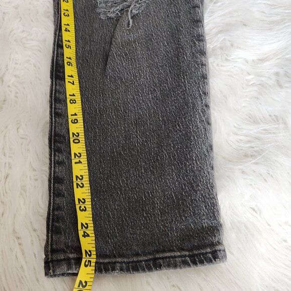 Madewell Women's 33 The Perfect Vintage Jean Black Denim High Rise Distressed - Picture 9 of 14